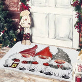 Mały dywanik, chodnik z motywem świątecznym | Trzy wesołe Mikołaje